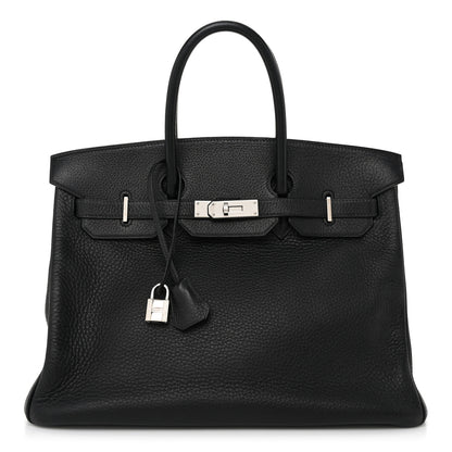 Hermes Taurillon Clemence Birkin 35 Black 1 of 12