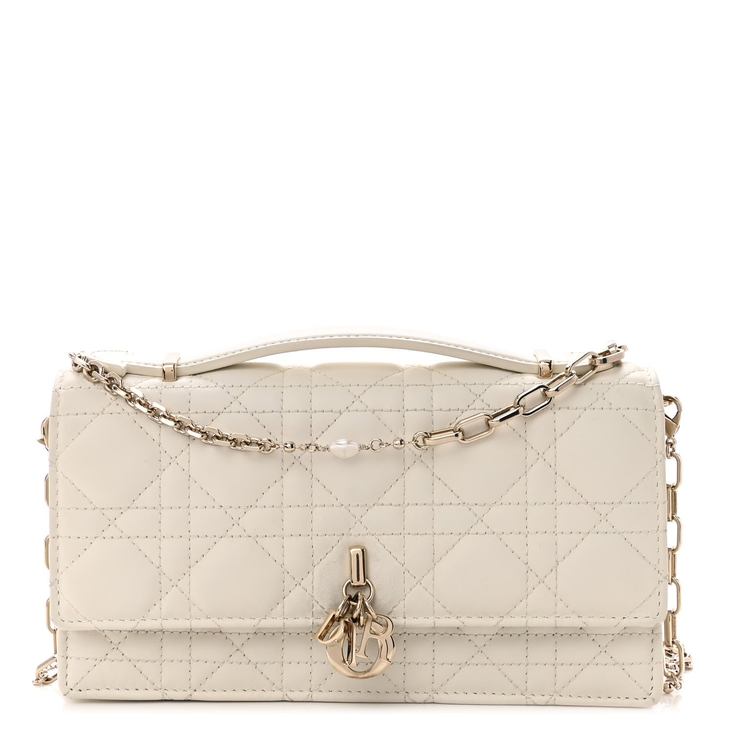 Christian Dior Lambskin Cannage Mini My Dior Bag Latte 1 of 9