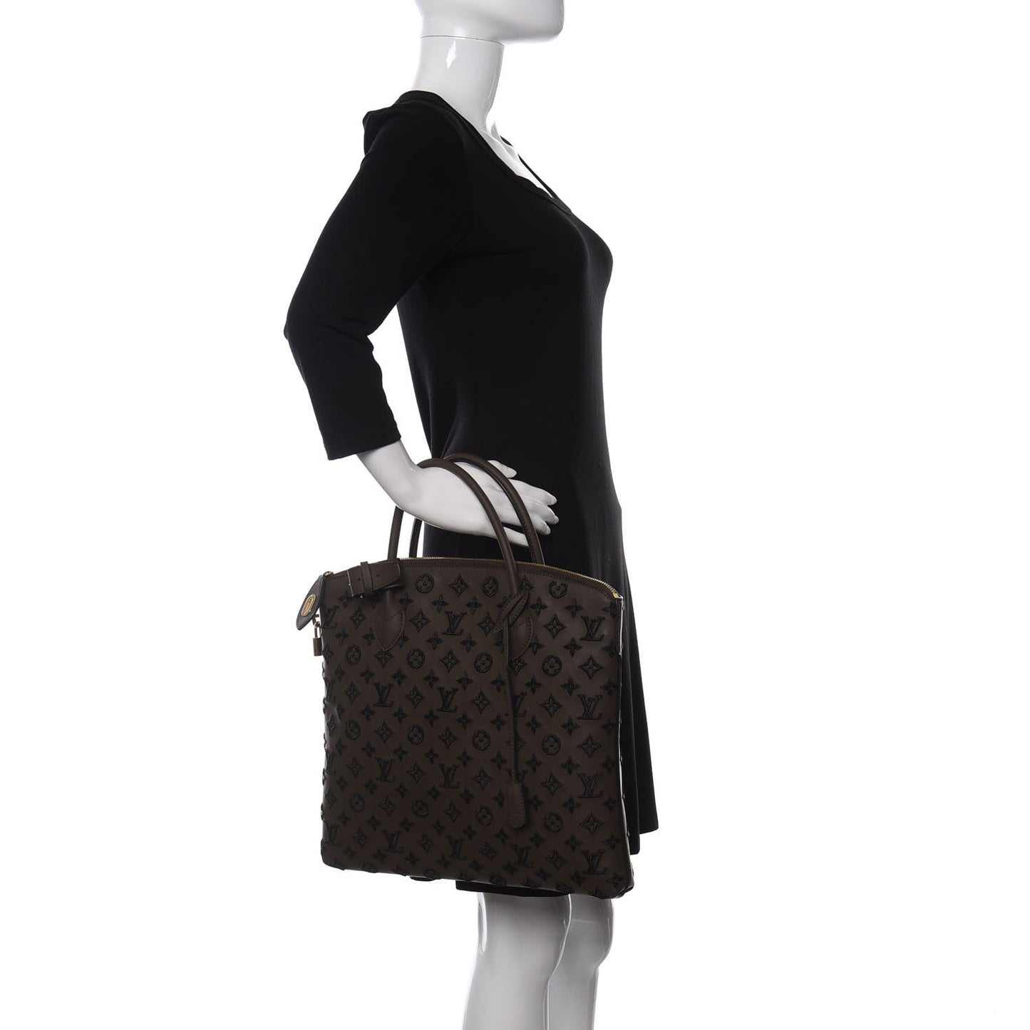 Monogram Addiction Vertical Lockit MM Brown