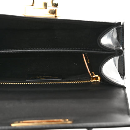 Salvatore Ferragamo Brushed Off Calfskin Iconic Top Handle Bag Black 5 of 10