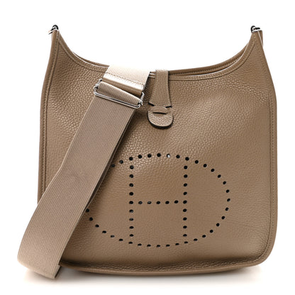 Hermes Taurillon Clemence EVELYNE III PM Gris Tourterelle 1 of 11