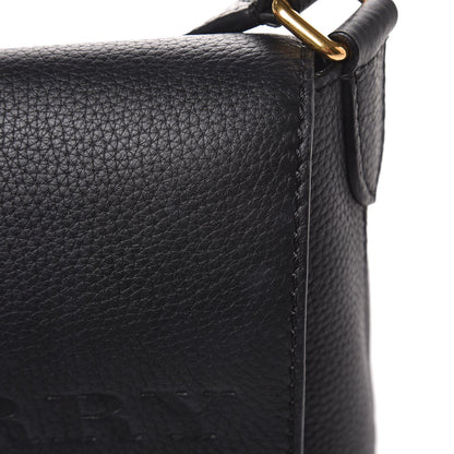Burberry Grainy Calfskin Embossed Small Messenger Black 10 of 12