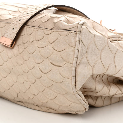 Mulberry Silky Snake Print Oversized Alexa Pebbled Beige 10 of 13