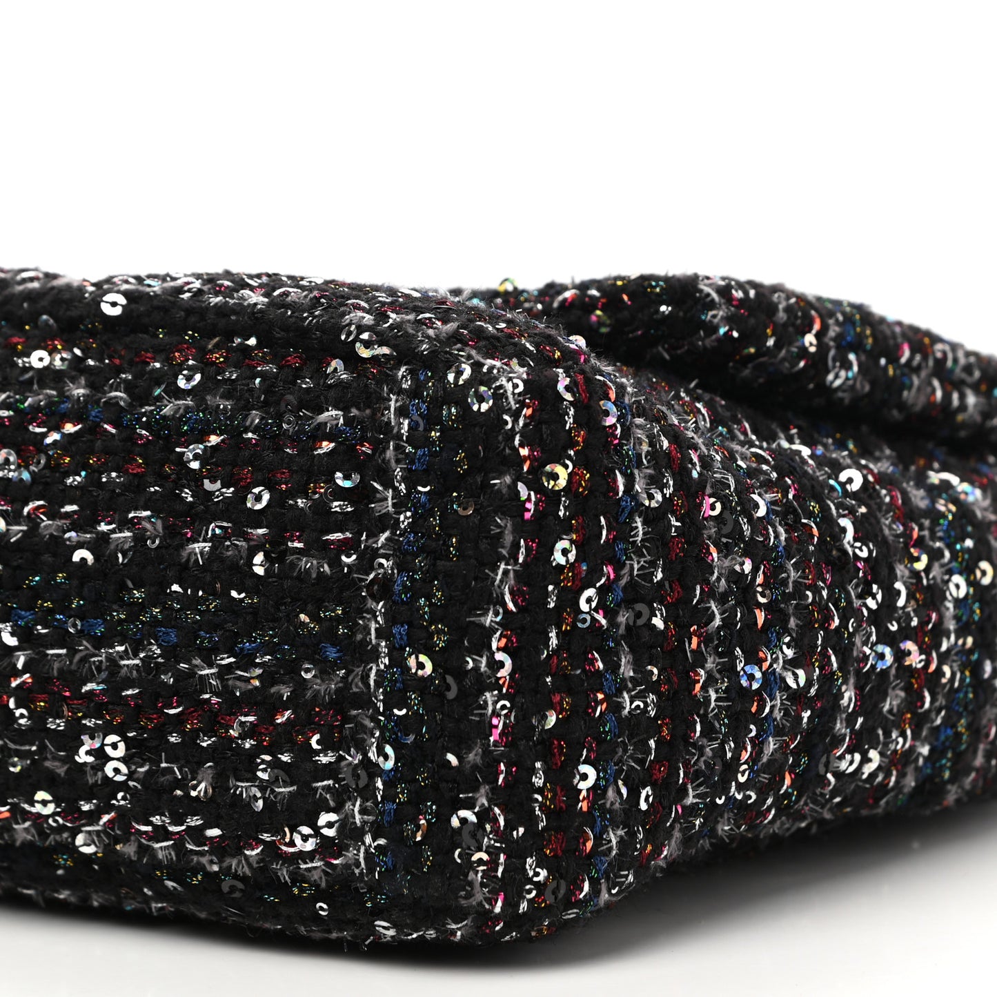 Tweed Sequin Quilted Large Chanel 19 Flap Black Multicolor