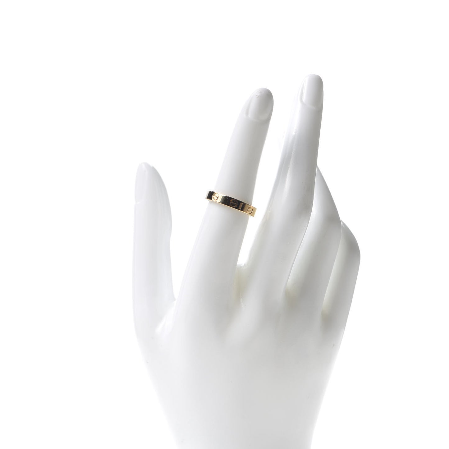 18K Yellow Gold 3.5mm LOVE Wedding Band Ring 53 6.25