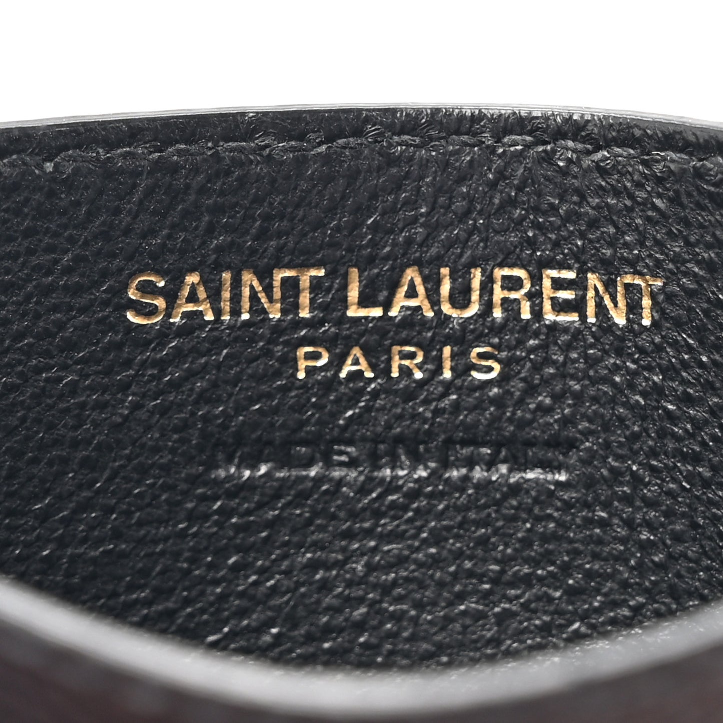 Grain De Poudre Matelasse Chevron Monogram Credit Card Case Black