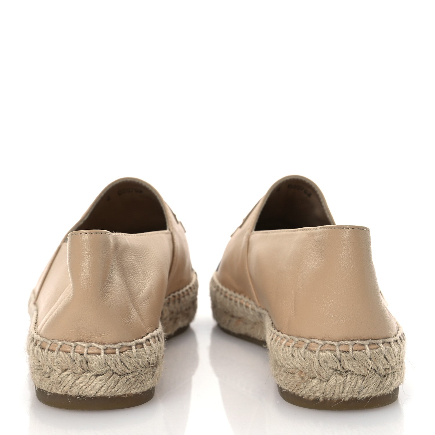 Chanel Lambskin CC Espadrilles 38 Beige Black 6 of 12