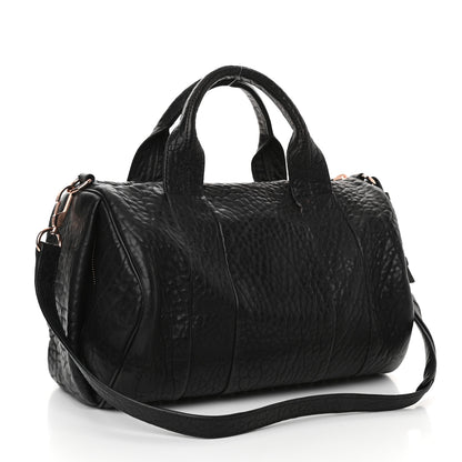 Alexander Wang Pebbled Lambskin Rocco Black Rose Gold Hardware 2 of 11