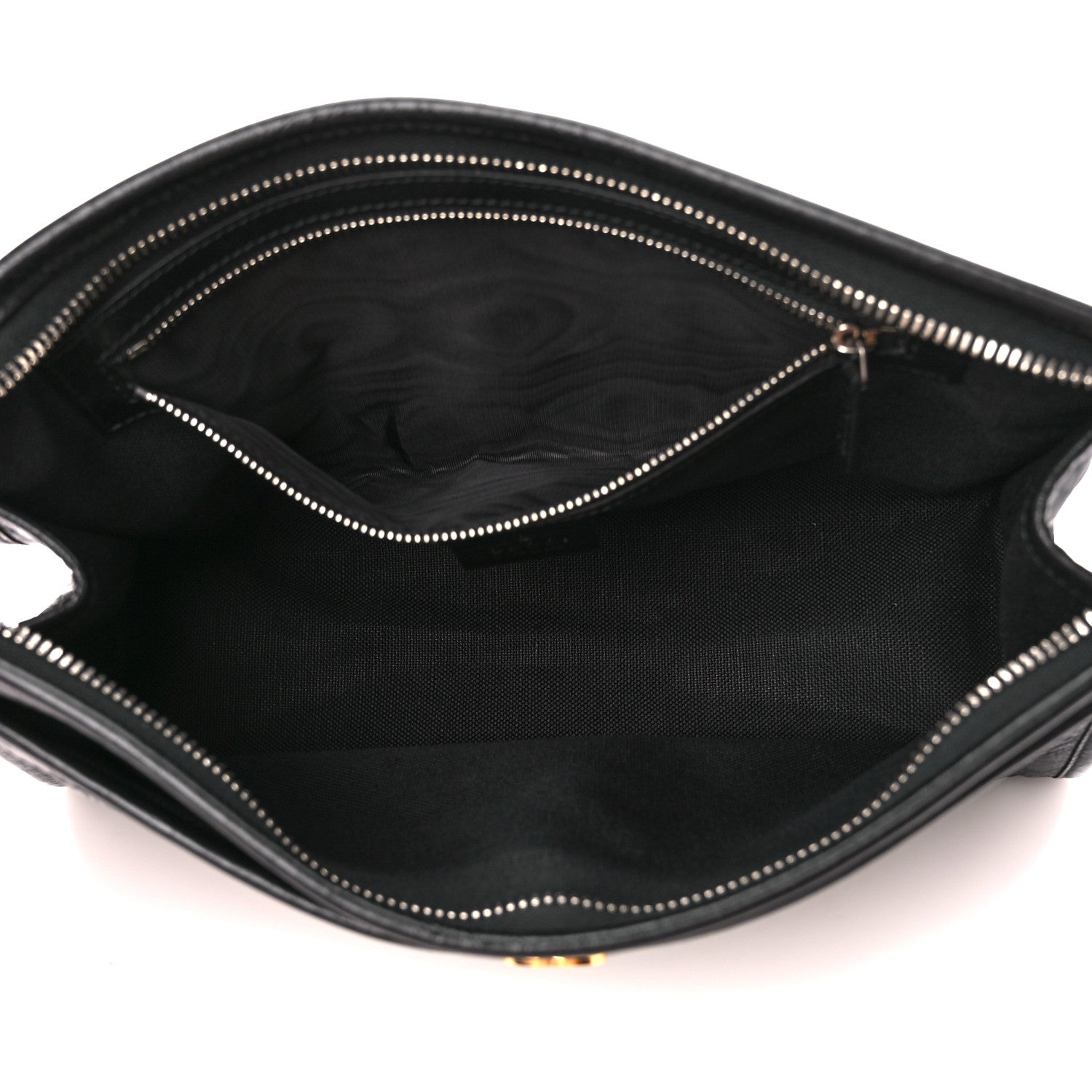 Gucci Fluffy Calfskin Morpheus Zip Pouch Black 5 of 10