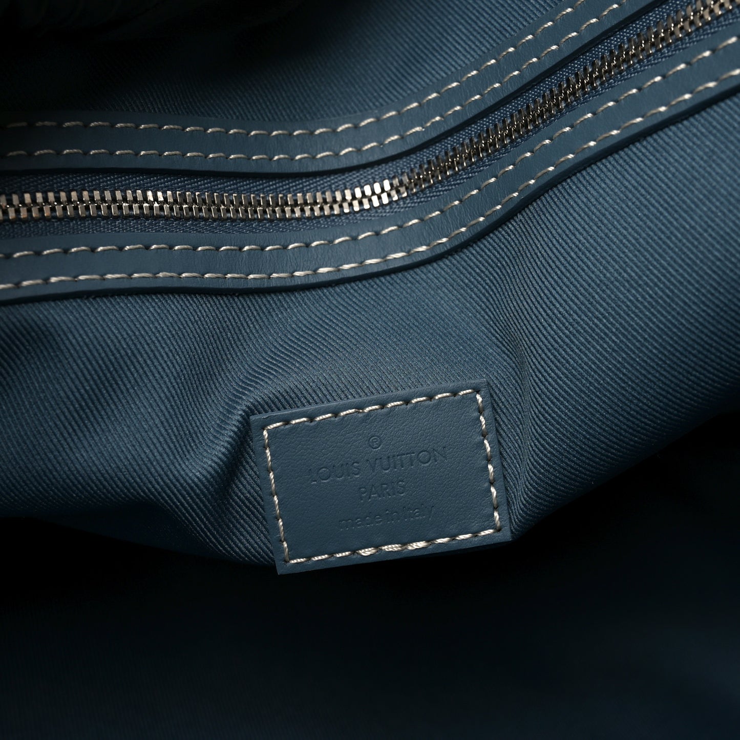 Monogram Washed Denim Keepall Bandouliere 50 Blue