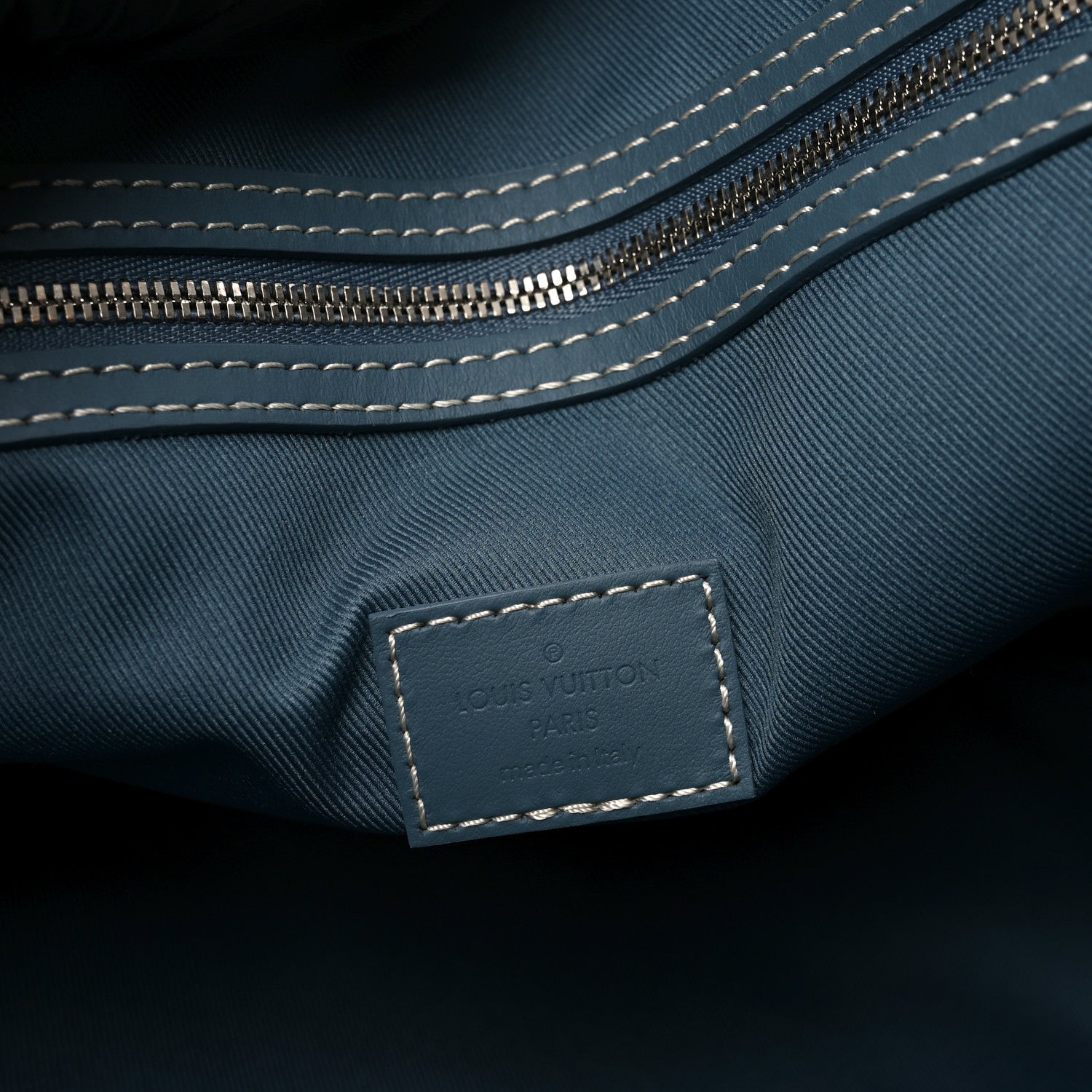 Louis Vuitton Monogram Washed Denim Keepall Bandouliere 50 Blue 6 of 10