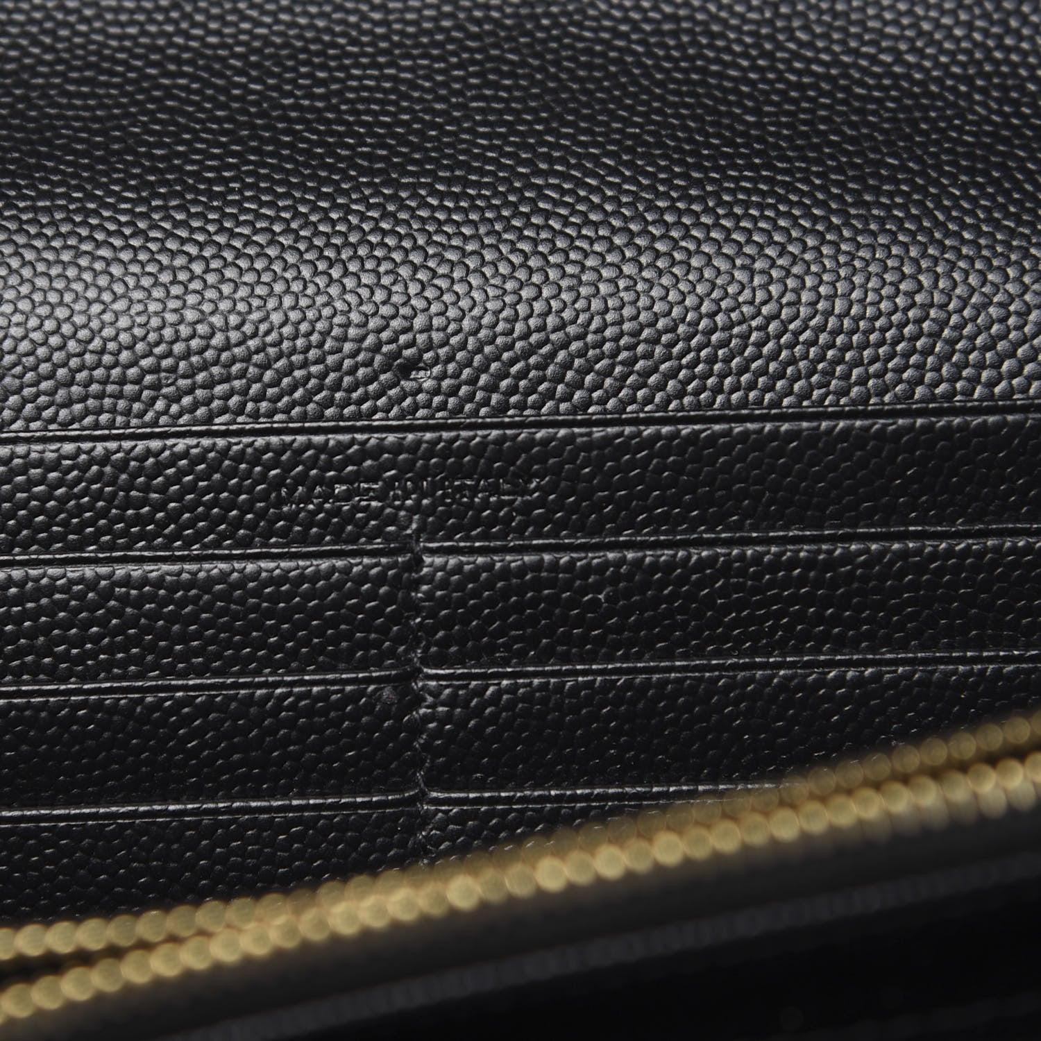 Saint Laurent Grain De Poudre Classic Monogram Cassandre Wallet Black 6 of 8