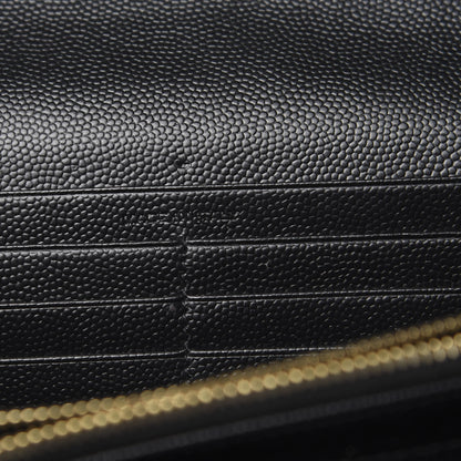 Saint Laurent Grain De Poudre Classic Monogram Cassandre Wallet Black 6 of 8