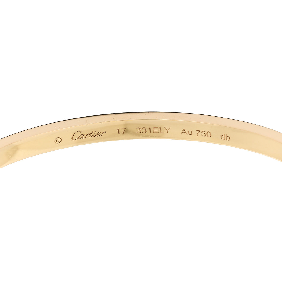 Cartier 18K Yellow Gold Small LOVE Bracelet 17 6 of 8