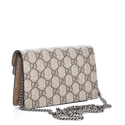 Gucci GG Supreme Monogram Super Mini Dionysus Shoulder Bag Taupe 4 of 9