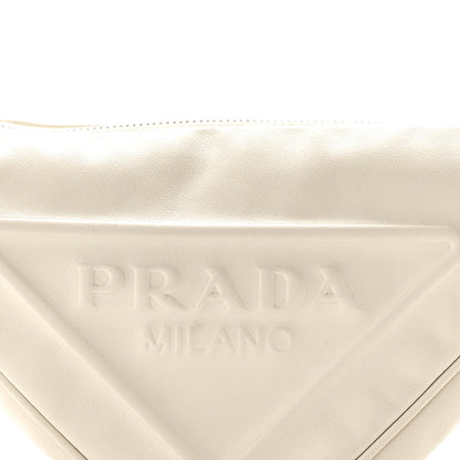 Prada Grace Lux Triangle Shoulder Bag White 7 of 9