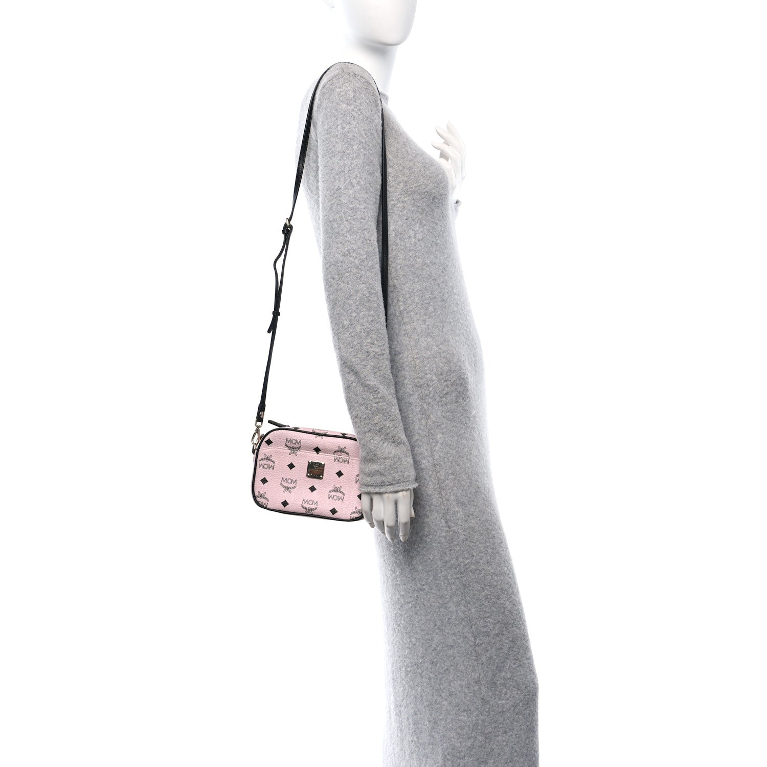 MCM Visetos Mini Camera Crossbody Bag Light Pink 2 of 15