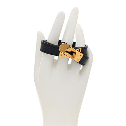 Hermes Courchevel Kelly Double Tour Bracelet M Bleu Marine 2 of 8