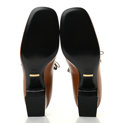 Gucci Nappa Crystal Bonny Bow Mary Jane Pumps 36.5 Brown 5 of 10