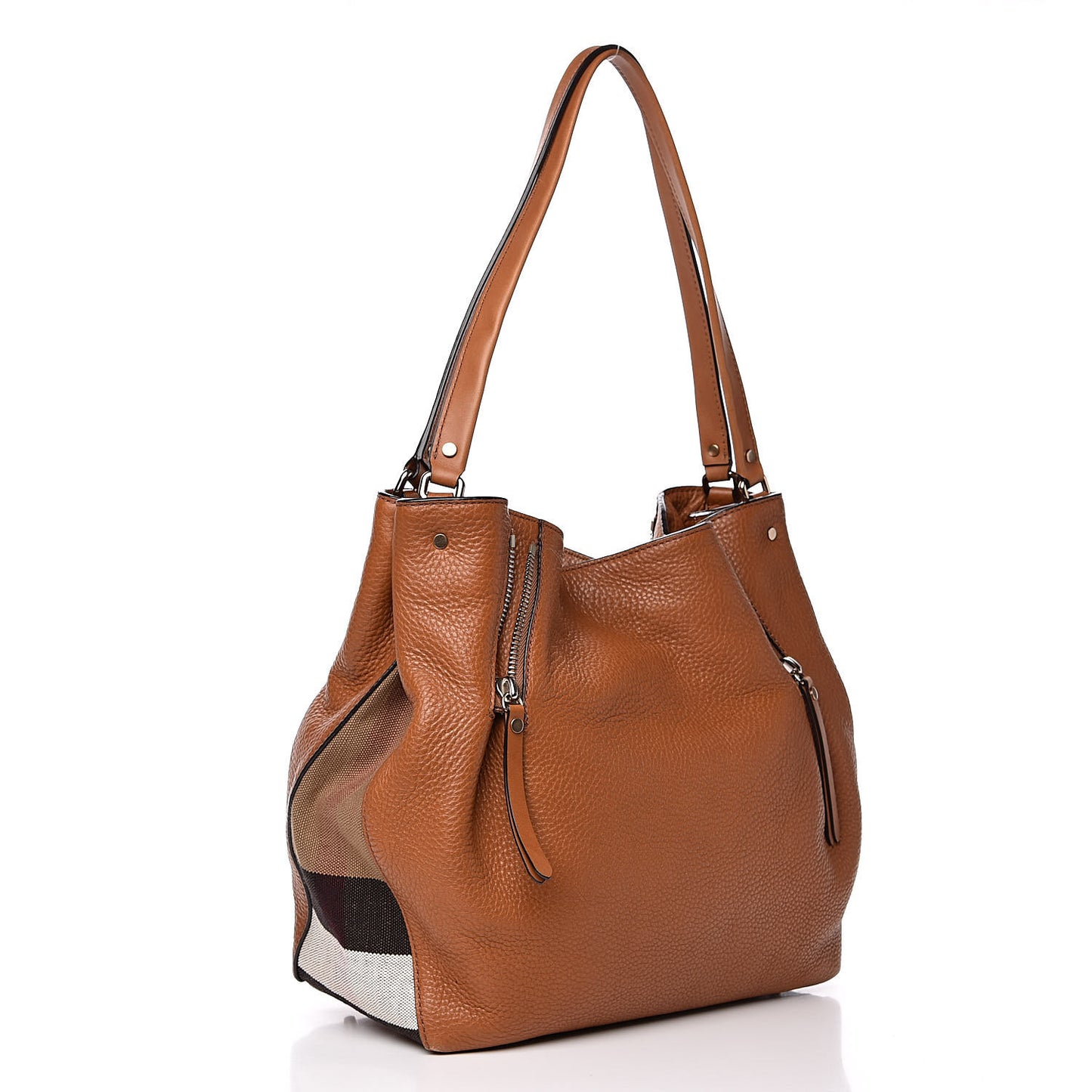 Brit Calfskin House Check Medium Maidstone Saddle Brown