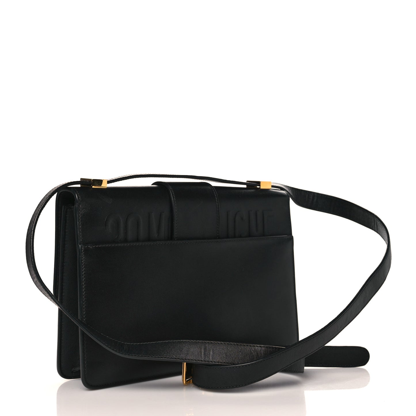 Smooth Calfskin 30 Montaigne Flap Bag Black