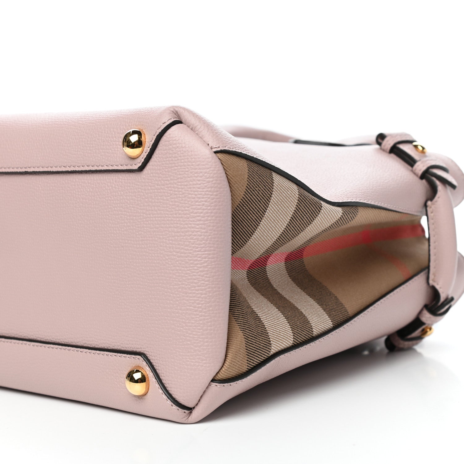 Burberry Grainy Calfskin House Check Medium Banner Tote Pale Orchid 10 of 11