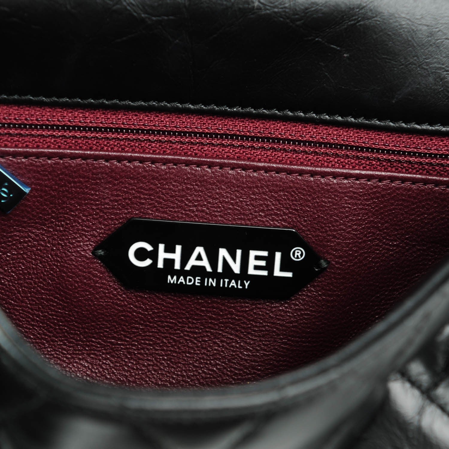 Chanel Aged Calfskin Quilted 2.55 Reissue Mini Hanger Flap Black 6 of 7