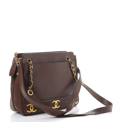 Chanel Caviar CC Shoulder Bag Brown 3 of 12