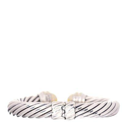 David Yurman Sterling Silver 14K Yellow Gold 10mm Cable Classics Bracelet 3 of 4