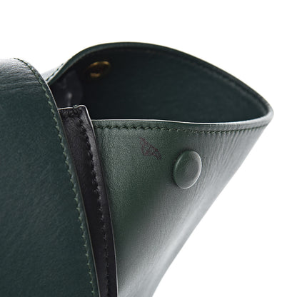 Celine Smooth Calfskin Medium Bi-Color Trapeze Bottle Green Black 8 of 16