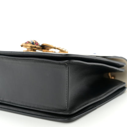 Gucci Calfskin Sylvie Web Small Queen Margaret Top Handle Bag Black White 10 of 10