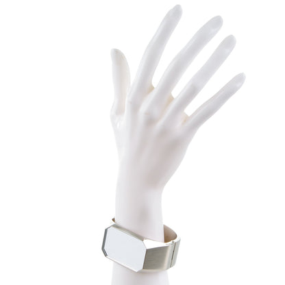 Chanel Metal CC Mirror Cuff Silver 2 of 5