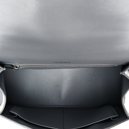 Balenciaga Shiny Calfskin Crocodile Embossed Medium Hourglass Top Handle Bag Balenciaga Grey 9 of 12