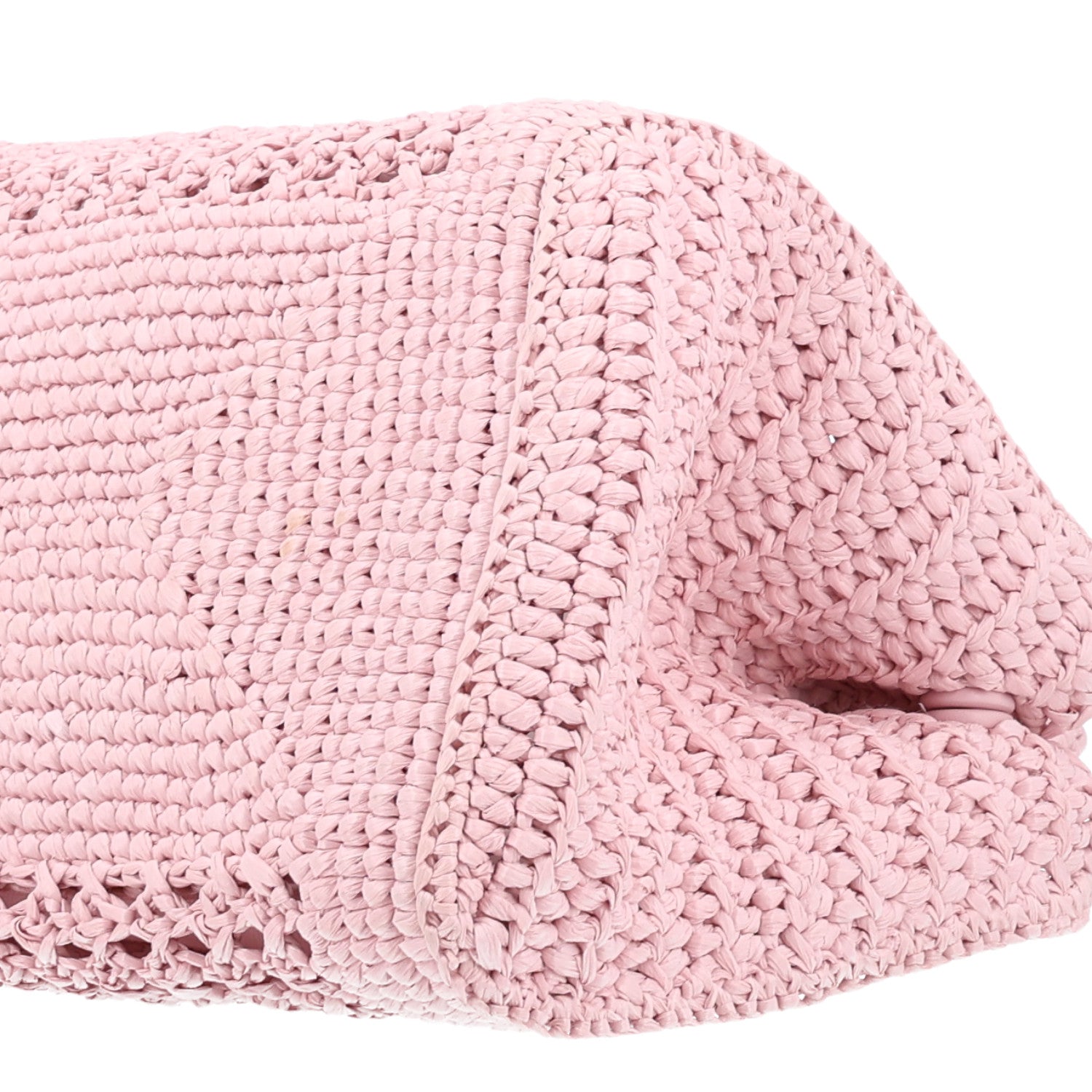 Miu Miu Fabric Crochet Knit Tote Alabaster Pink 10 of 10