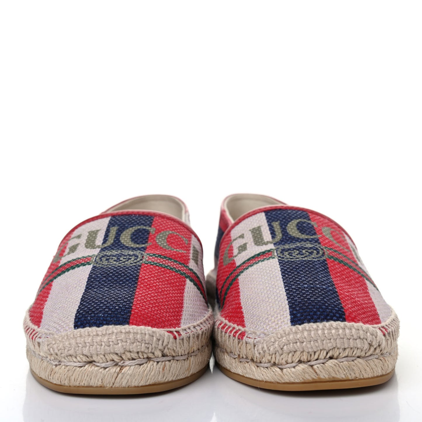 Canvas Sylvie Stripe Logo Mens Espadrilles 8.5 Mystic White Hibiscus Red Maritime