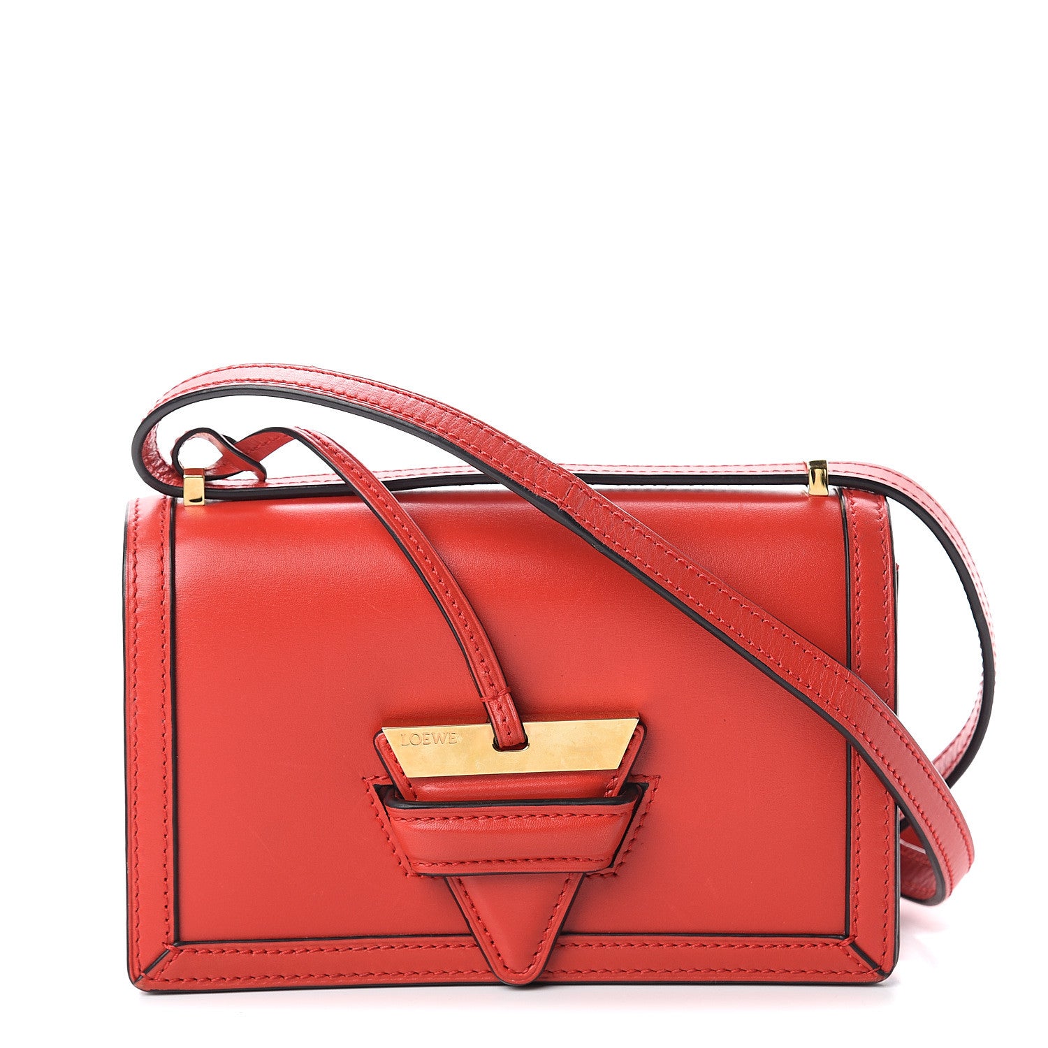 Loewe Calfskin Small Barcelona Shoulder Bag Red 1 of 8