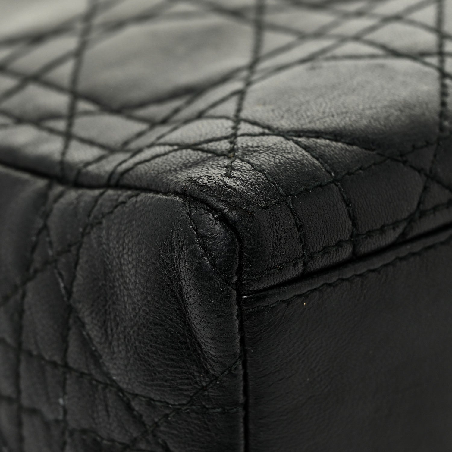 Christian Dior Lambskin Cannage Medium Lady Dior Black 13 of 30