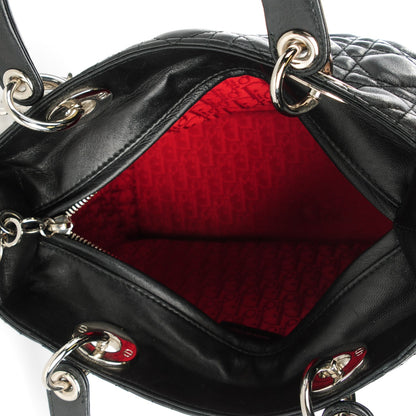 Christian Dior Lambskin Cannage Medium Lady Dior Black 5 of 7