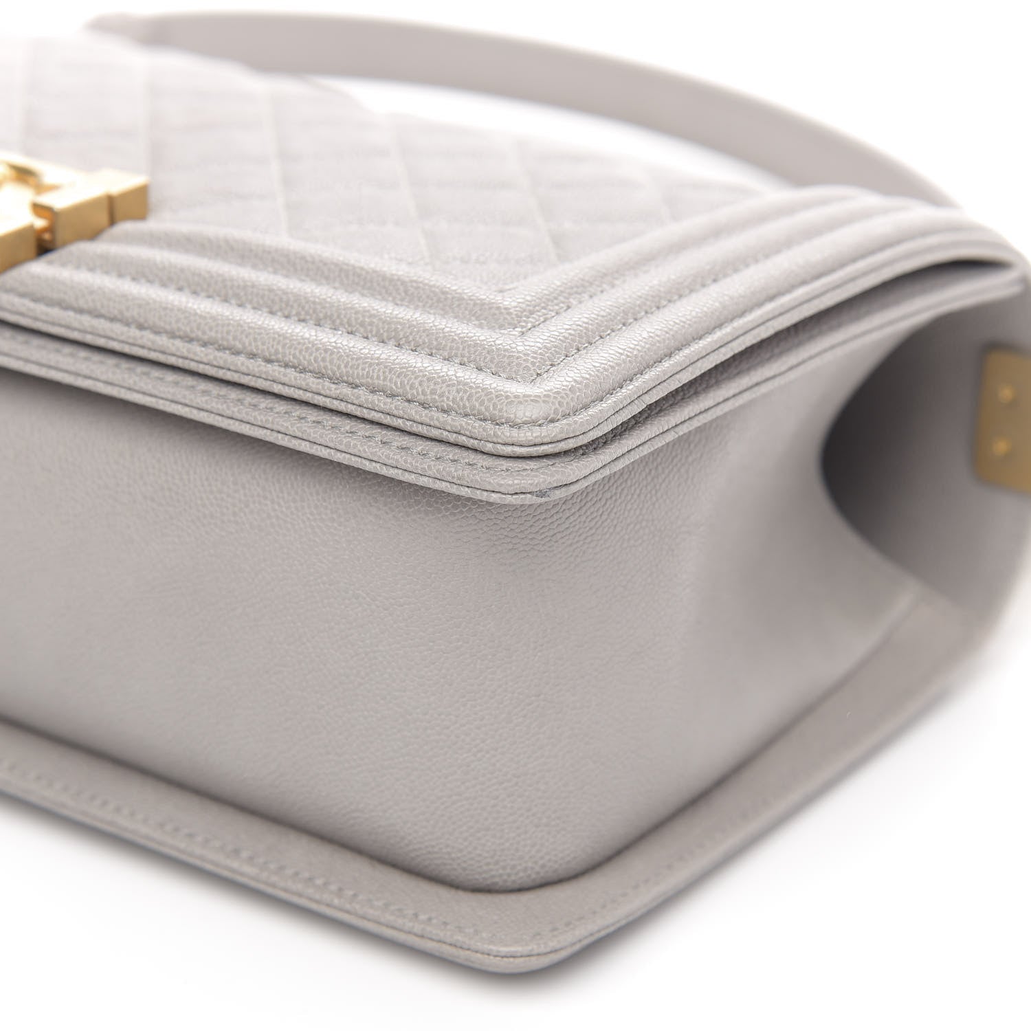 Chanel Caviar Quilted Medium Boy Flap Grey 10 of 10