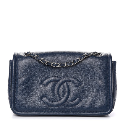 Chanel Caviar Medium Timeless CC Flap Navy Blue 2 of 9