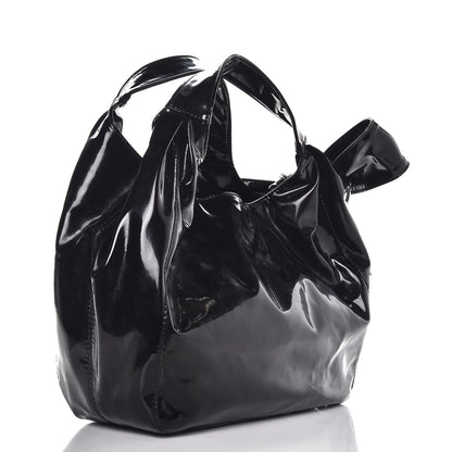 Valentino Garavani Patent Lacca Small Nuage Bow Hobo Black 3 of 7