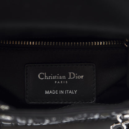 Christian Dior Satin Crystal Cannage Mini Lady Dior Black 7 of 10