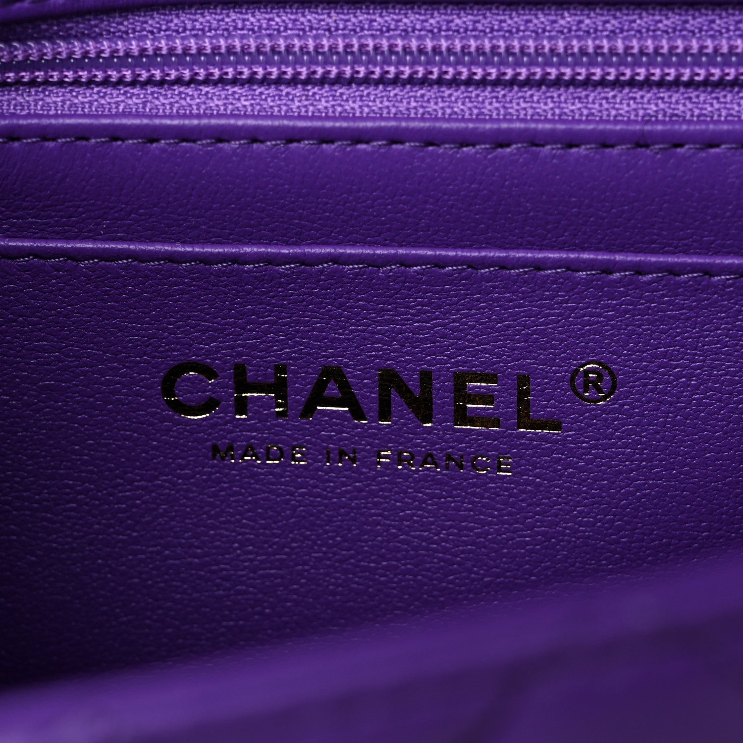 Chanel Lambskin Quilted Mini Top Handle Rectangular Flap Dark Purple 6 of 11