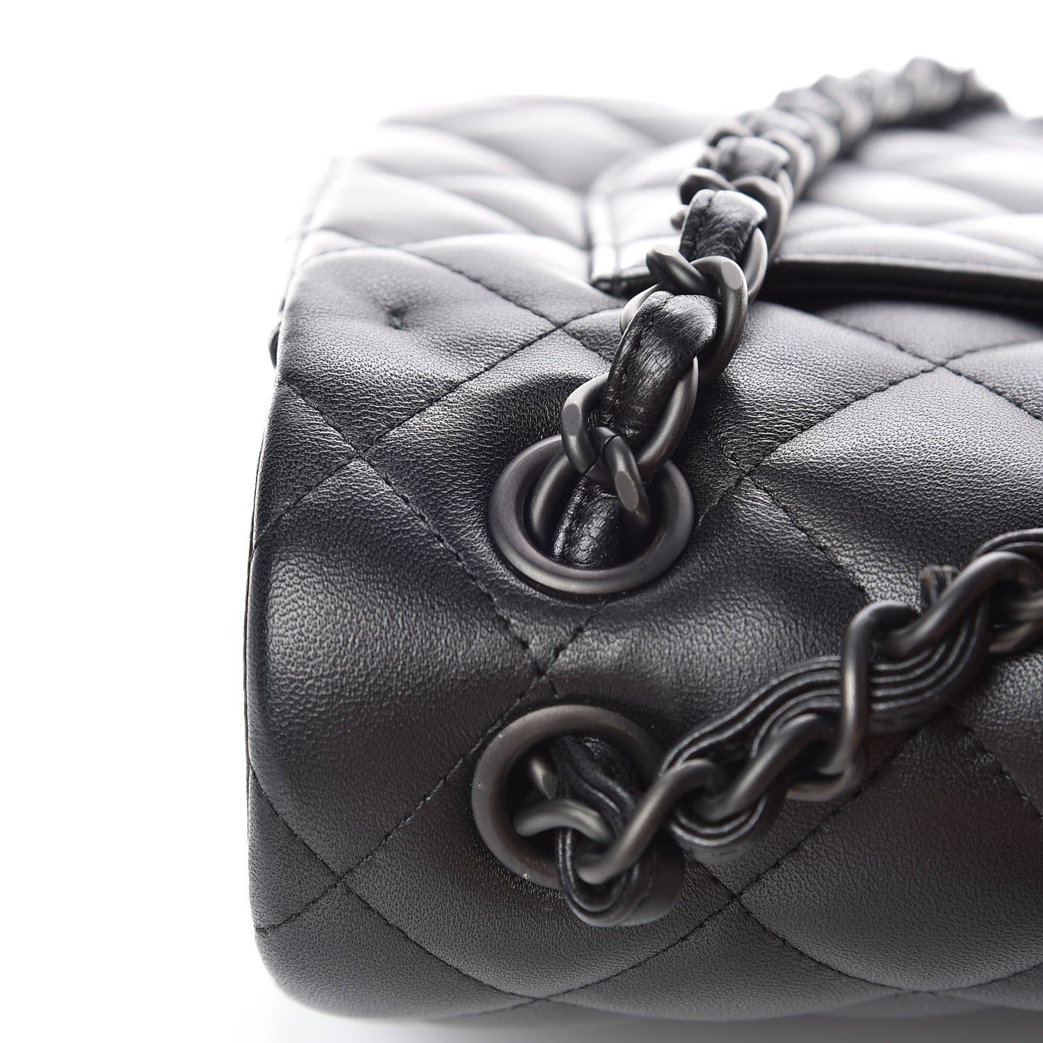 Chanel Lambskin Quilted Jumbo Double Flap So Black 12 of 25