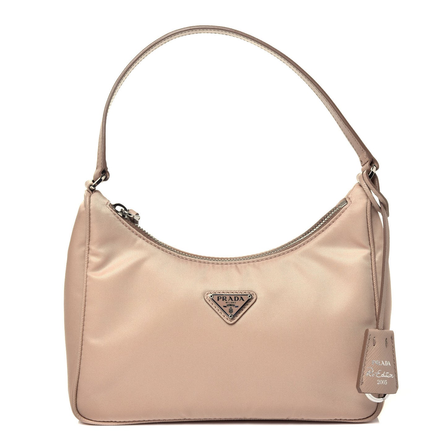 Re-Nylon Saffiano Mini Re-Edition 2005 Bag Cammeo