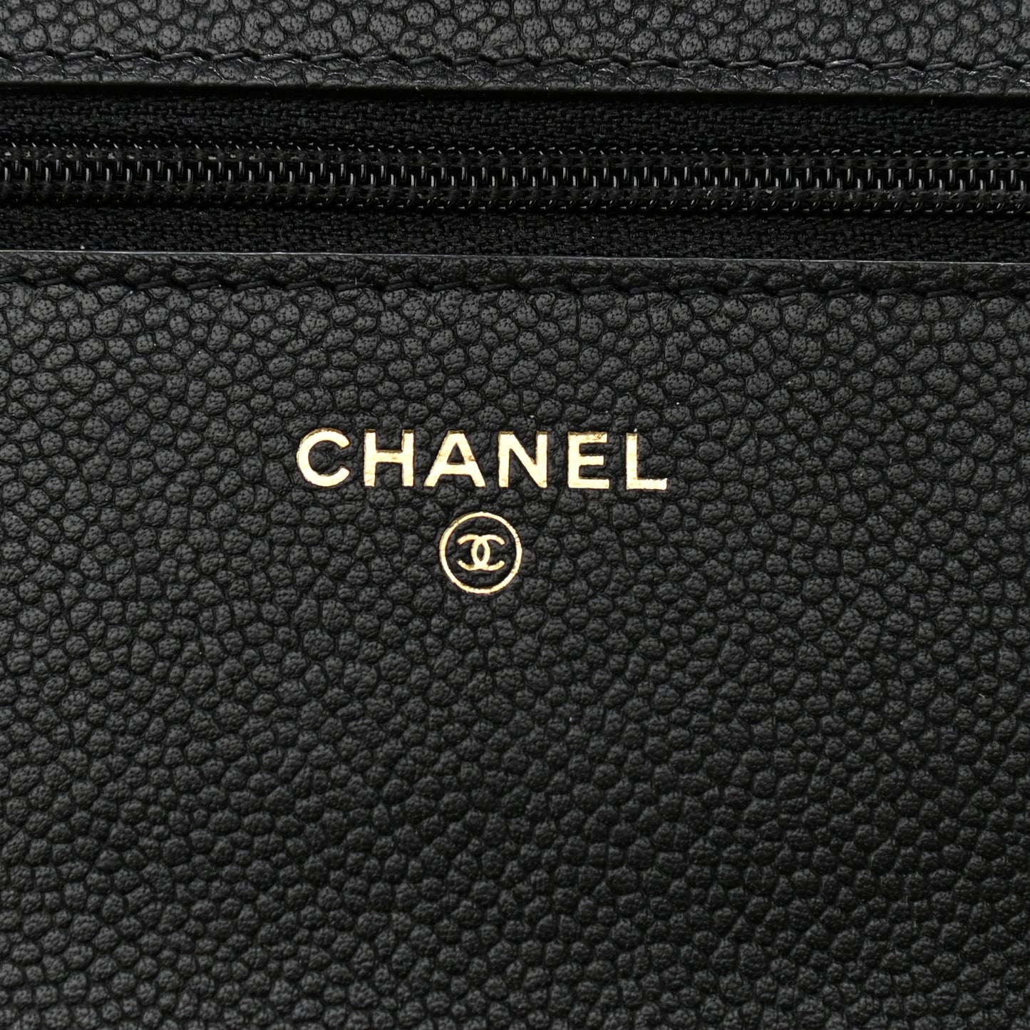 Caviar Quilted Tiny CC Wallet On Chain WOC Black