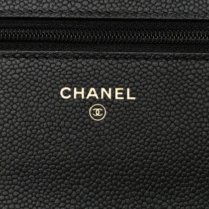 Chanel Caviar Quilted Tiny CC Wallet On Chain WOC Black 5 of 13