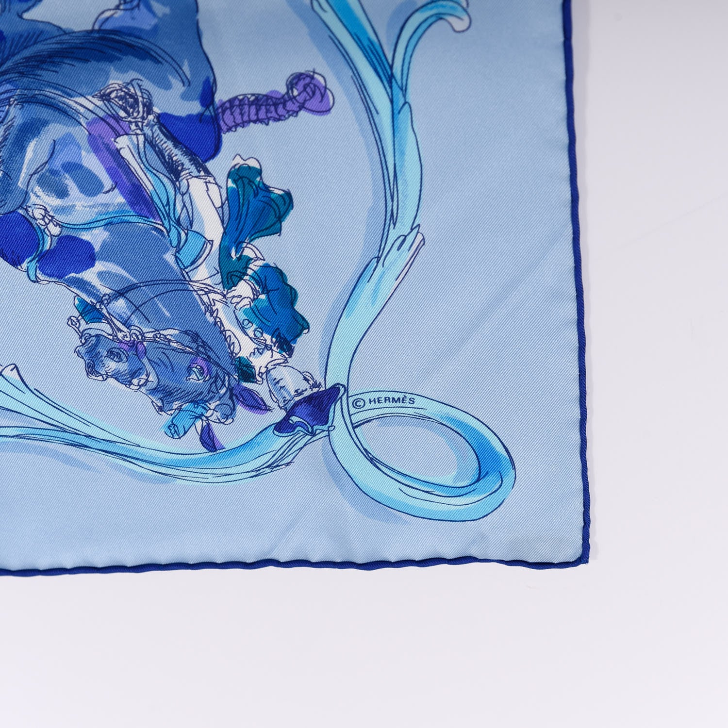 Hermes Silk Ecole Portugaise D'Art Equestre Scarf 90 3 of 5