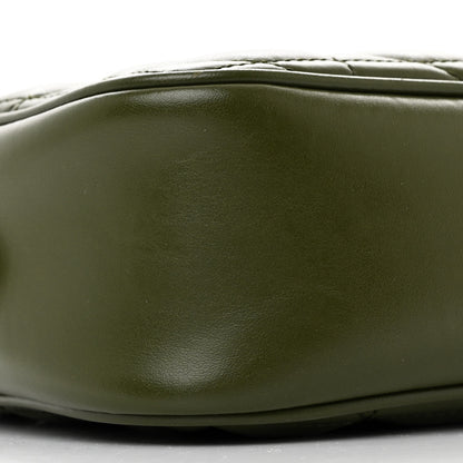 Gucci Calfskin Matelasse Aria Small GG Marmont Chain Shoulder Bag Military Wood 9 of 10