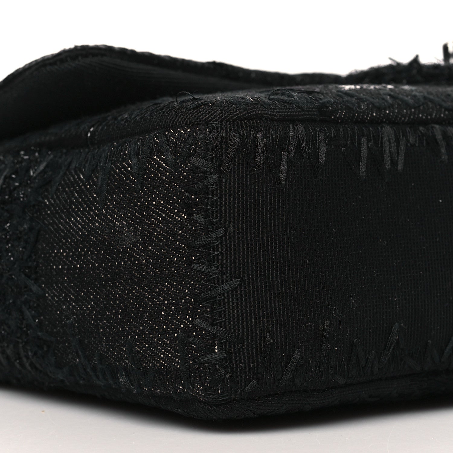 Chanel Tweed Patchwork Medium Single Flap Black 9 of 10